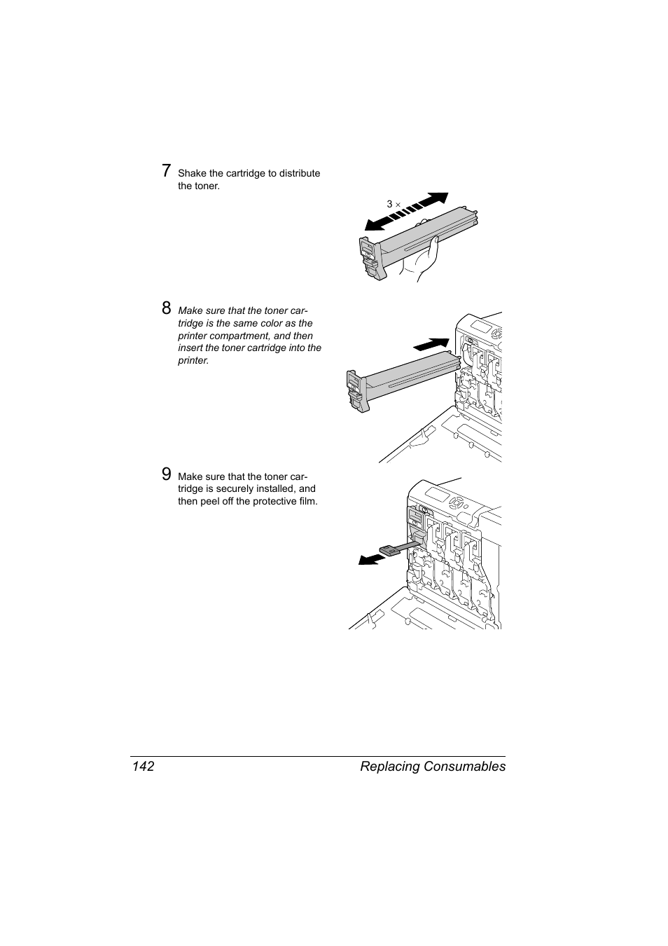 Replacing consumables 142 | Konica Minolta bizhub C31P User Manual | Page 156 / 282