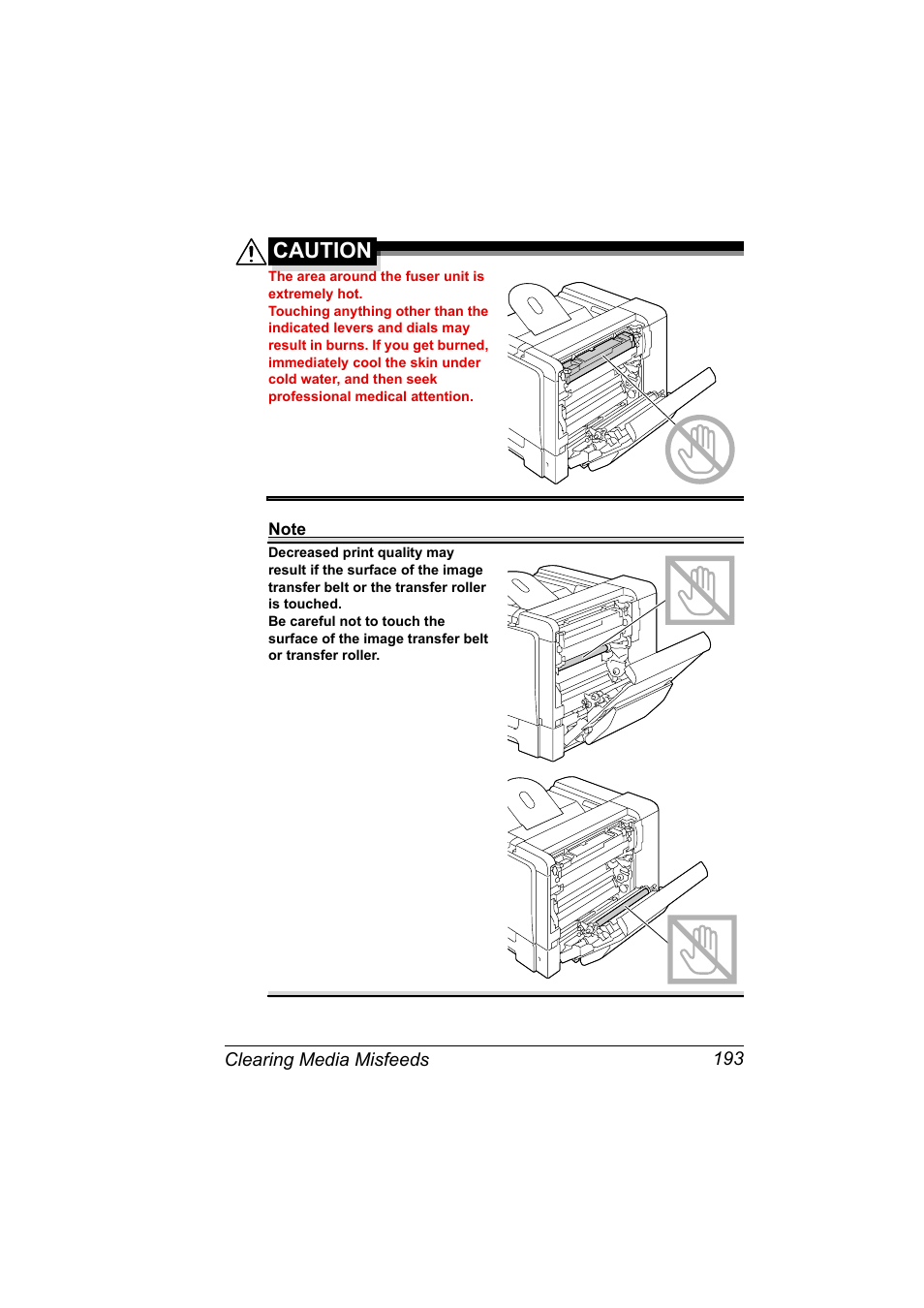 Caution | Konica Minolta bizhub C31P User Manual | Page 207 / 282