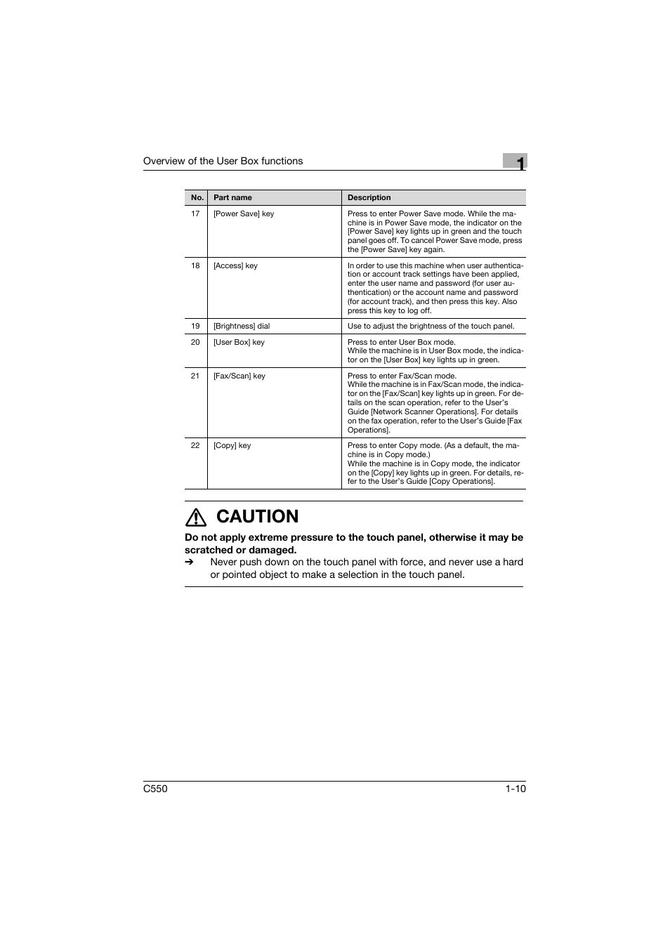 7 caution | Konica Minolta bizhub C550 User Manual | Page 32 / 359