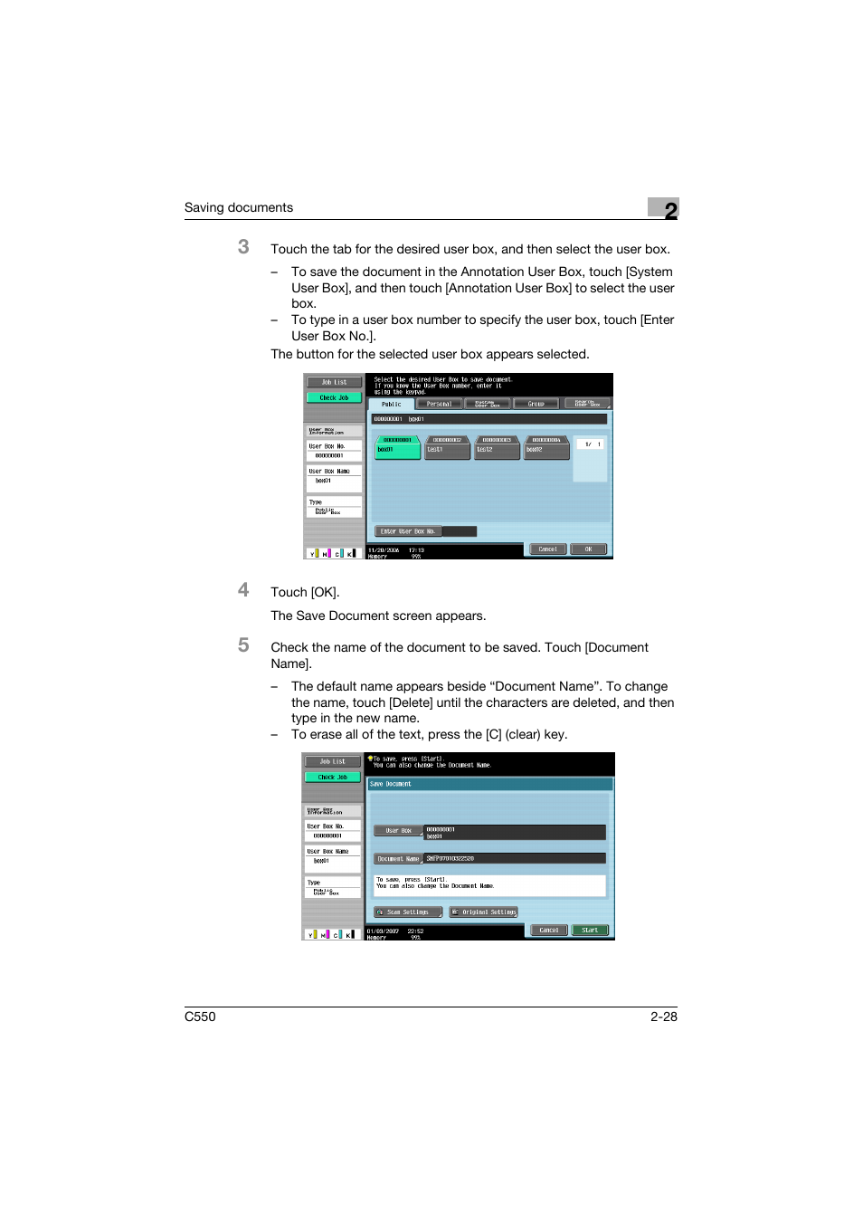 Konica Minolta bizhub C550 User Manual | Page 64 / 359