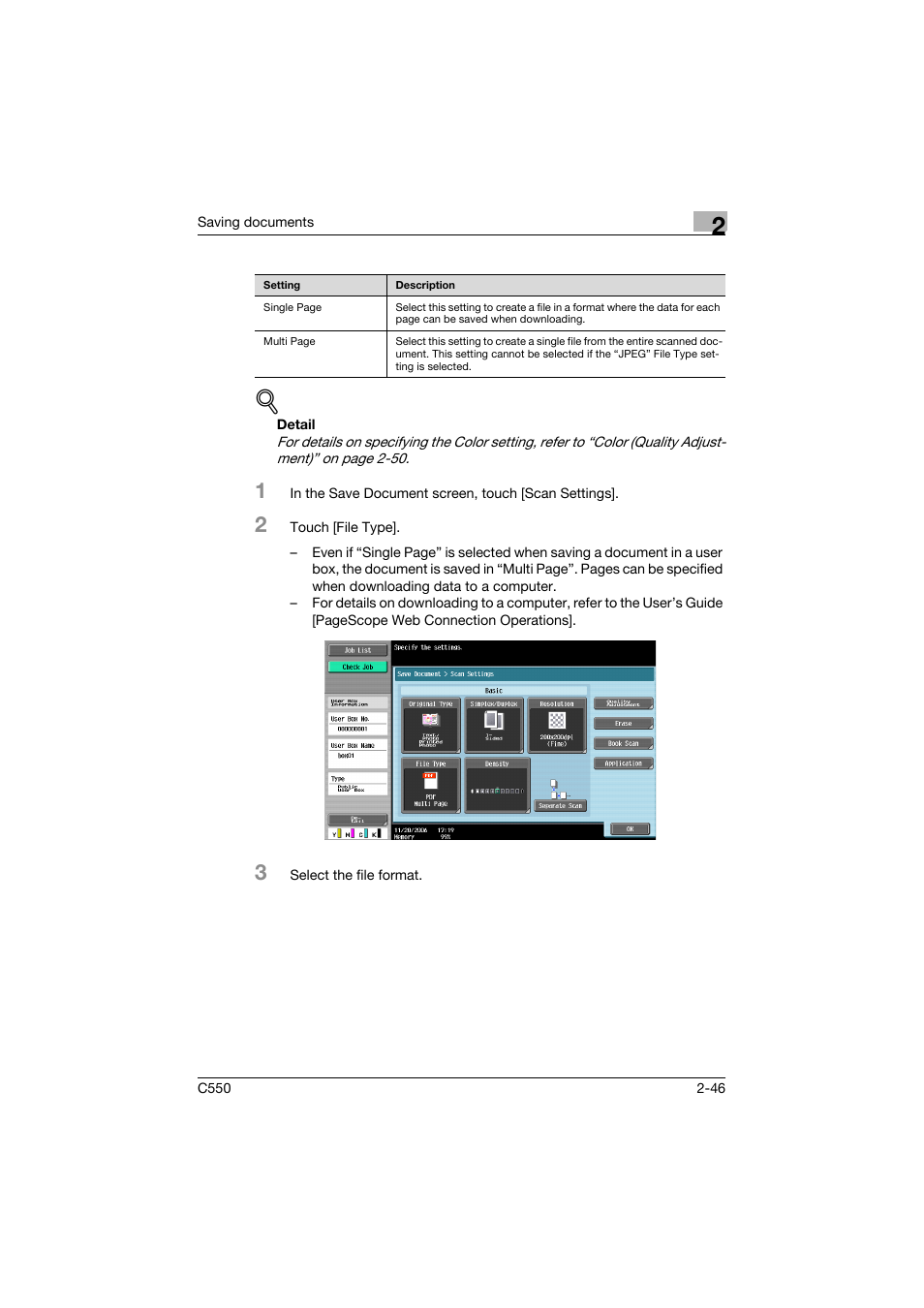 Konica Minolta bizhub C550 User Manual | Page 82 / 359