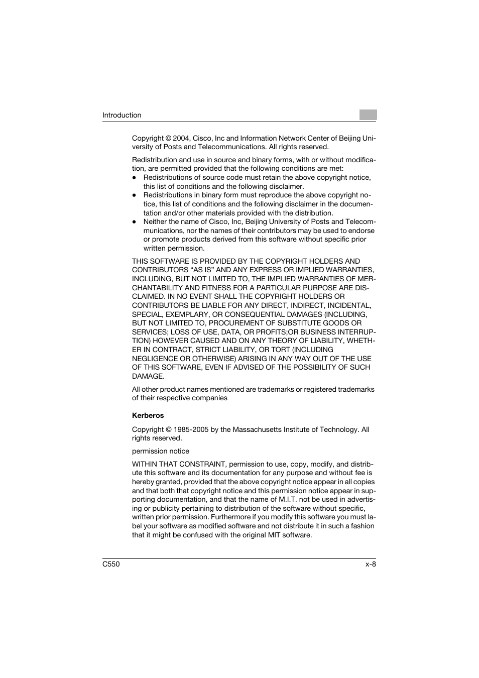 Kerberos | Konica Minolta bizhub C550 User Manual | Page 9 / 359