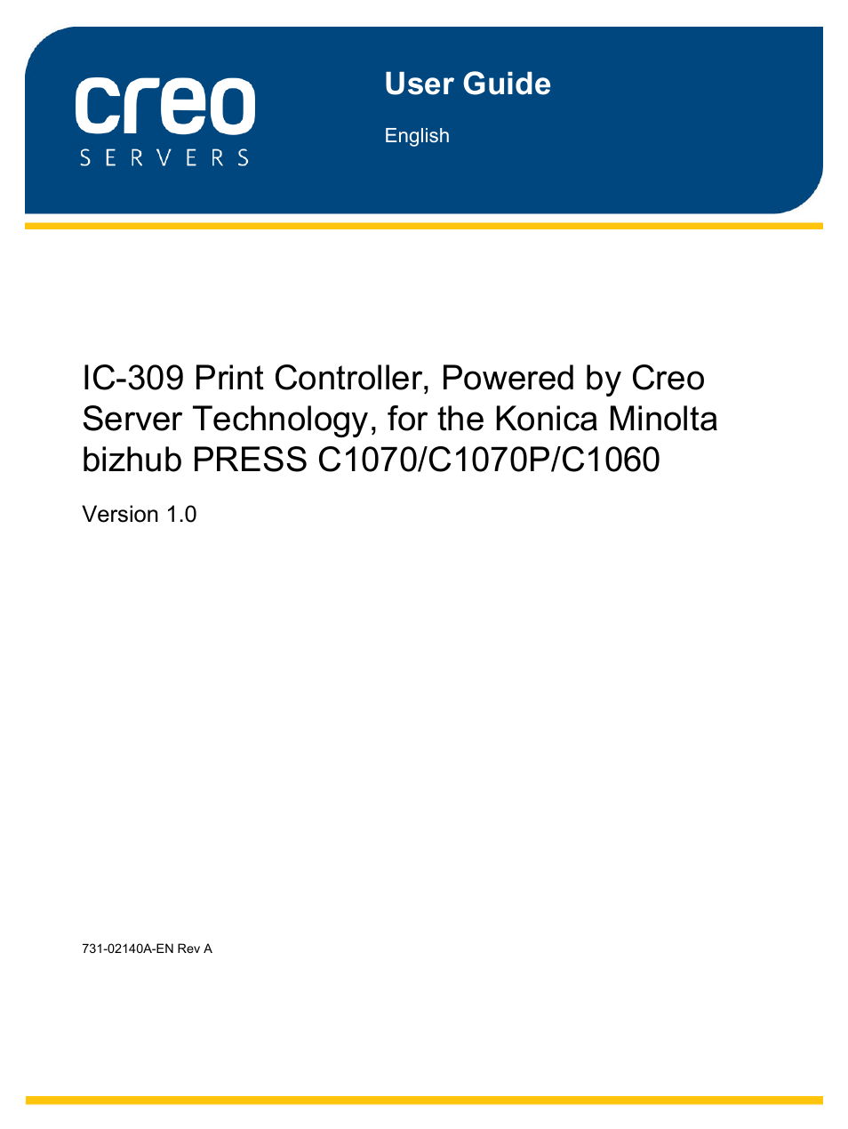 Konica Minolta bizhub PRESS C1060 User Manual | 270 pages