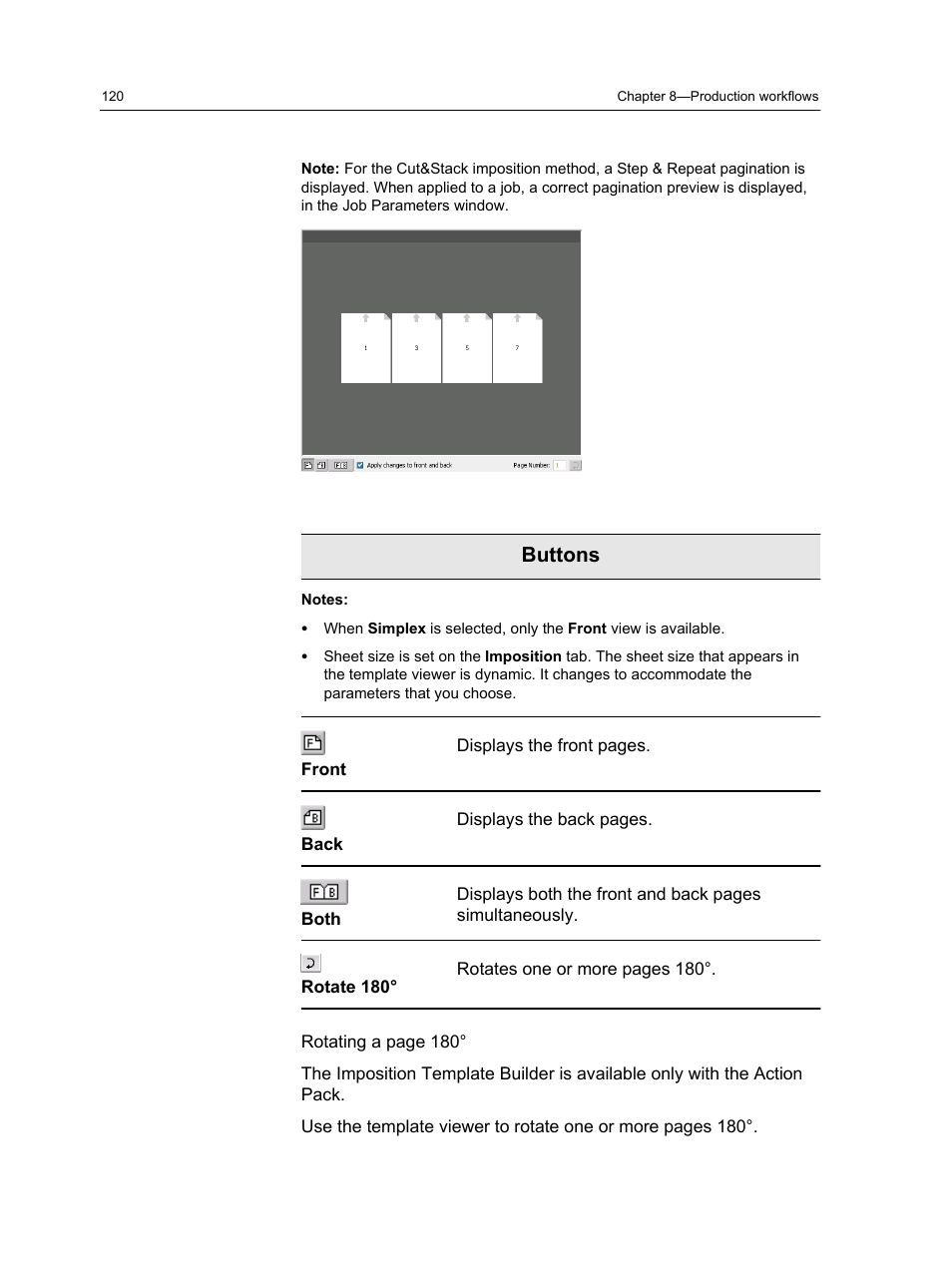 Buttons | Konica Minolta bizhub PRESS C1060 User Manual | Page 130 / 270