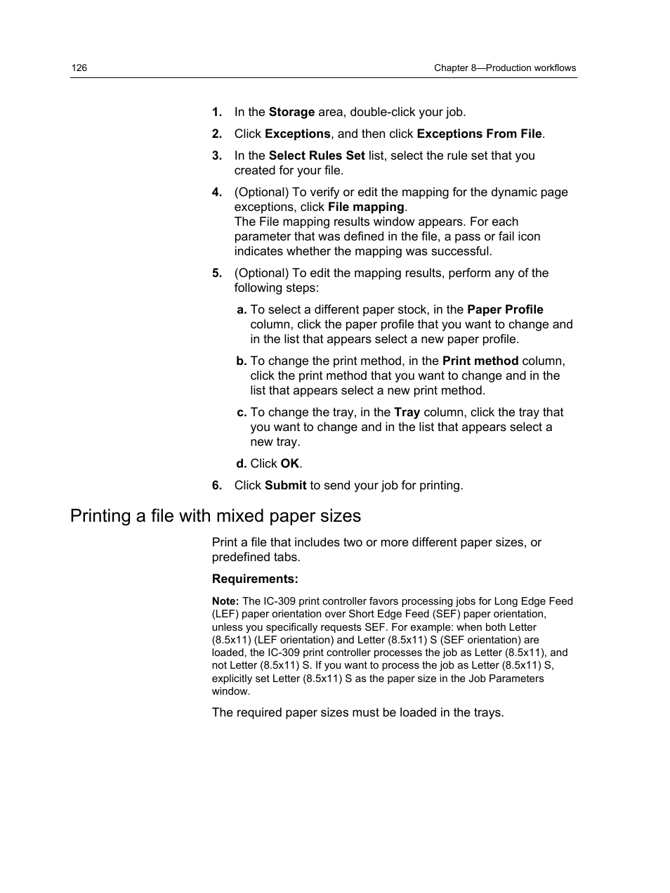 Printing a file with mixed paper sizes | Konica Minolta bizhub PRESS C1060 User Manual | Page 136 / 270