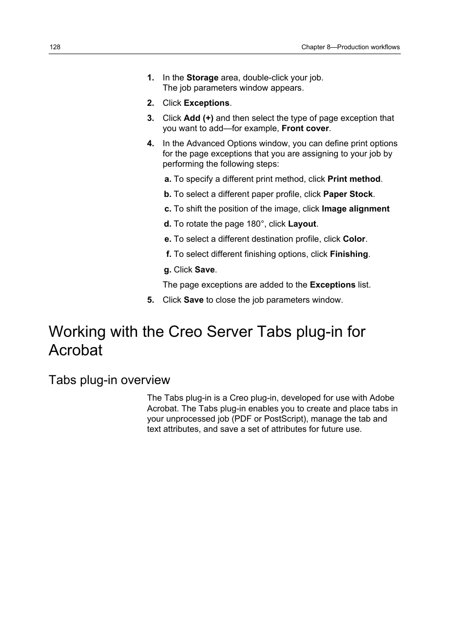 Tabs plug-in overview | Konica Minolta bizhub PRESS C1060 User Manual | Page 138 / 270