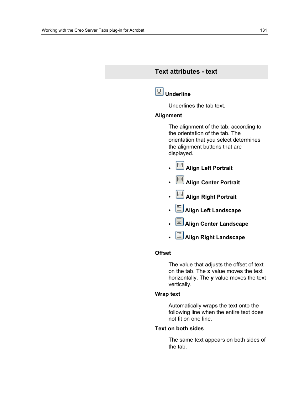 Text attributes - text | Konica Minolta bizhub PRESS C1060 User Manual | Page 141 / 270