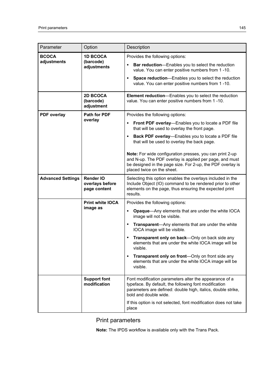 Print parameters | Konica Minolta bizhub PRESS C1060 User Manual | Page 155 / 270