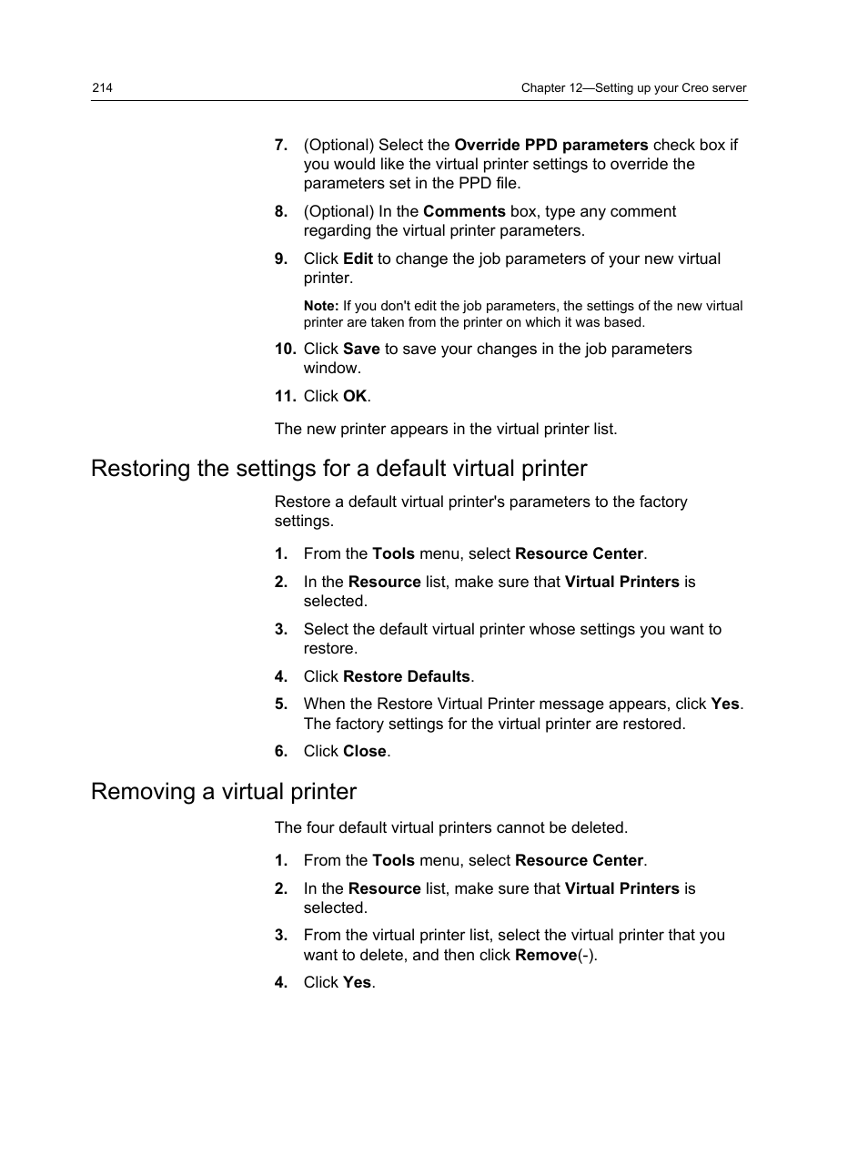 Removing a virtual printer | Konica Minolta bizhub PRESS C1060 User Manual | Page 224 / 270