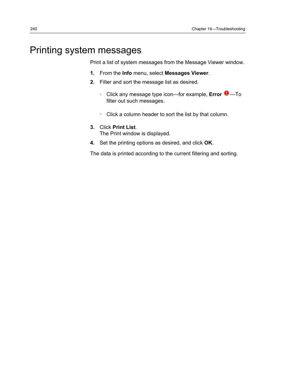 Printing system messages | Konica Minolta bizhub PRESS C1060 User Manual | Page 250 / 270