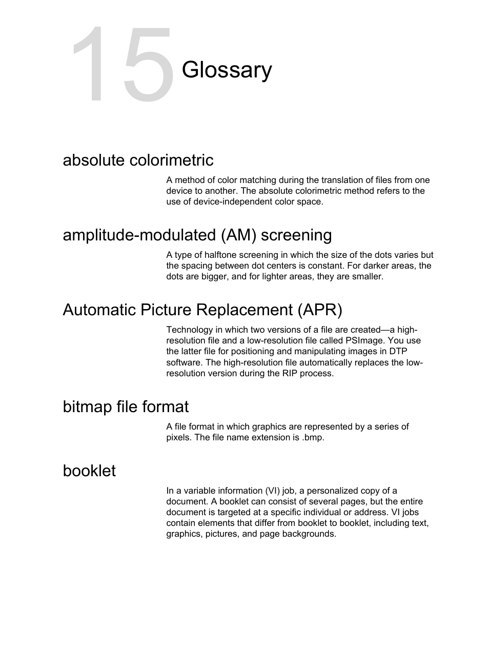 Glossary | Konica Minolta bizhub PRESS C1060 User Manual | Page 251 / 270