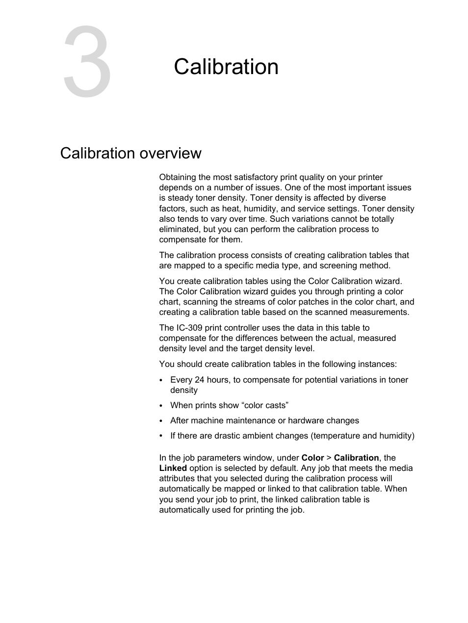 Calibration, Calibration overview | Konica Minolta bizhub PRESS C1060 User Manual | Page 37 / 270