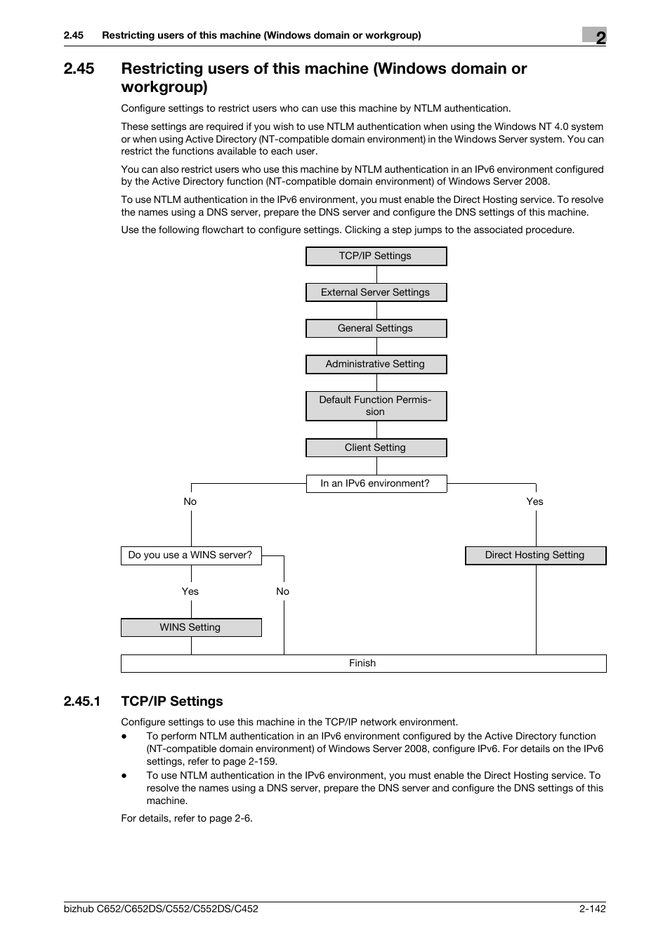 1 tcp/ip settings, Tcp/ip settings -142, P. 2-142 | Konica Minolta BIZHUB C652DS User Manual | Page 160 / 343