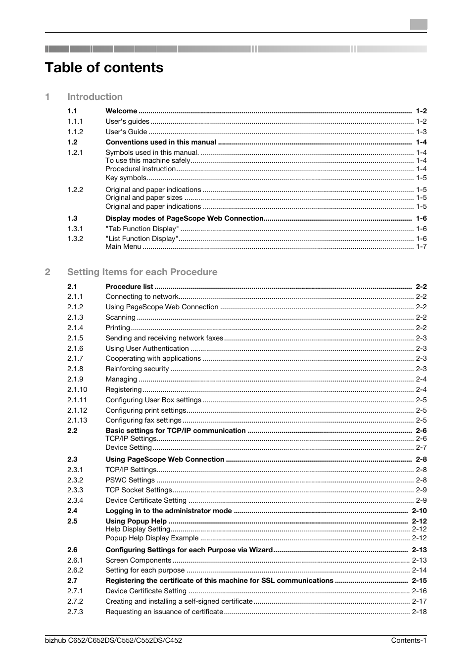 Konica Minolta BIZHUB C652DS User Manual | Page 2 / 343