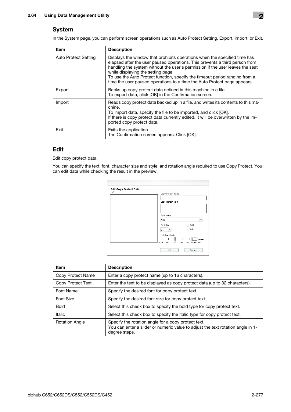 System, Edit, System -277 edit -277 | Konica Minolta BIZHUB C652DS User Manual | Page 295 / 343