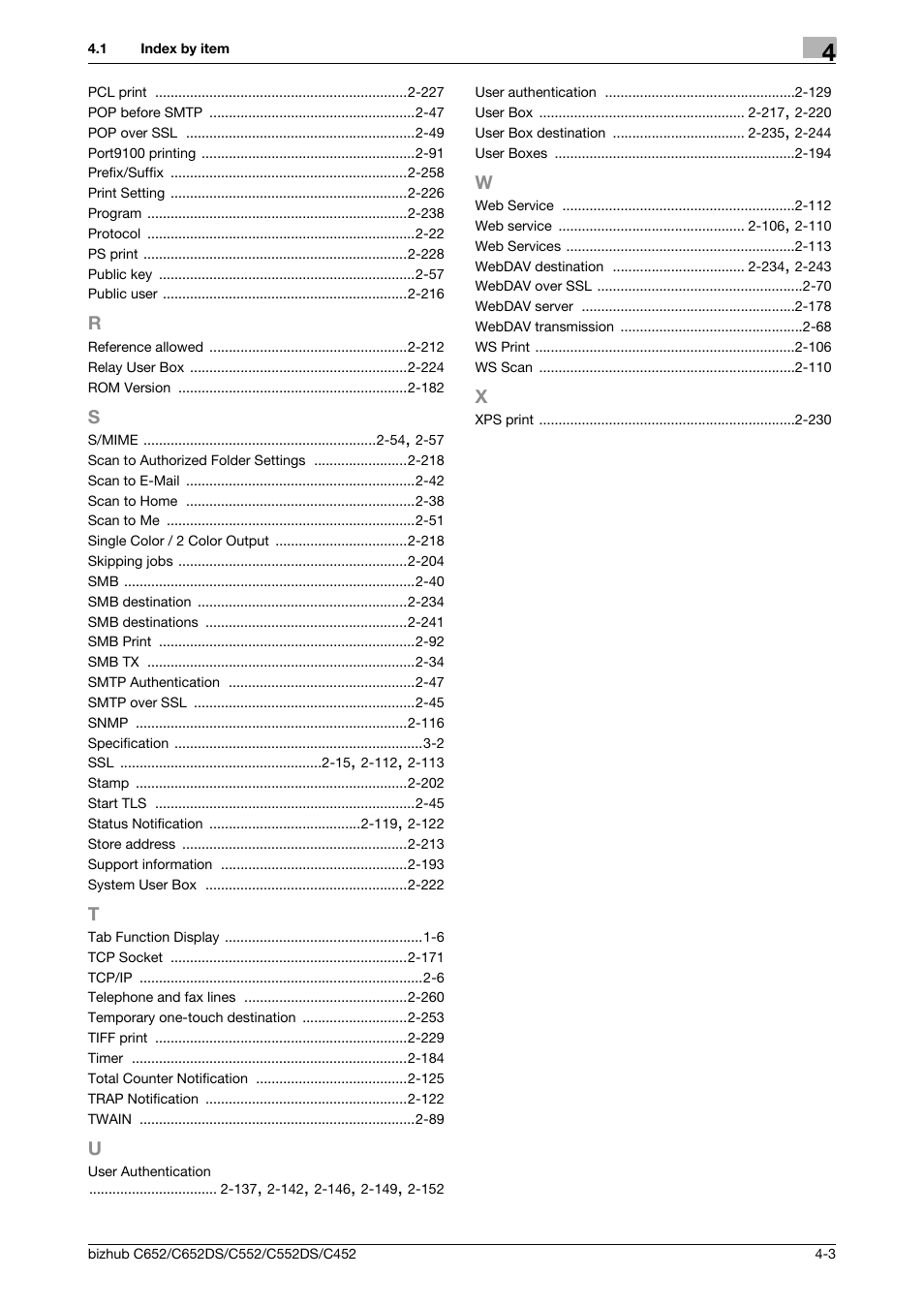 R to x | Konica Minolta BIZHUB C652DS User Manual | Page 340 / 343