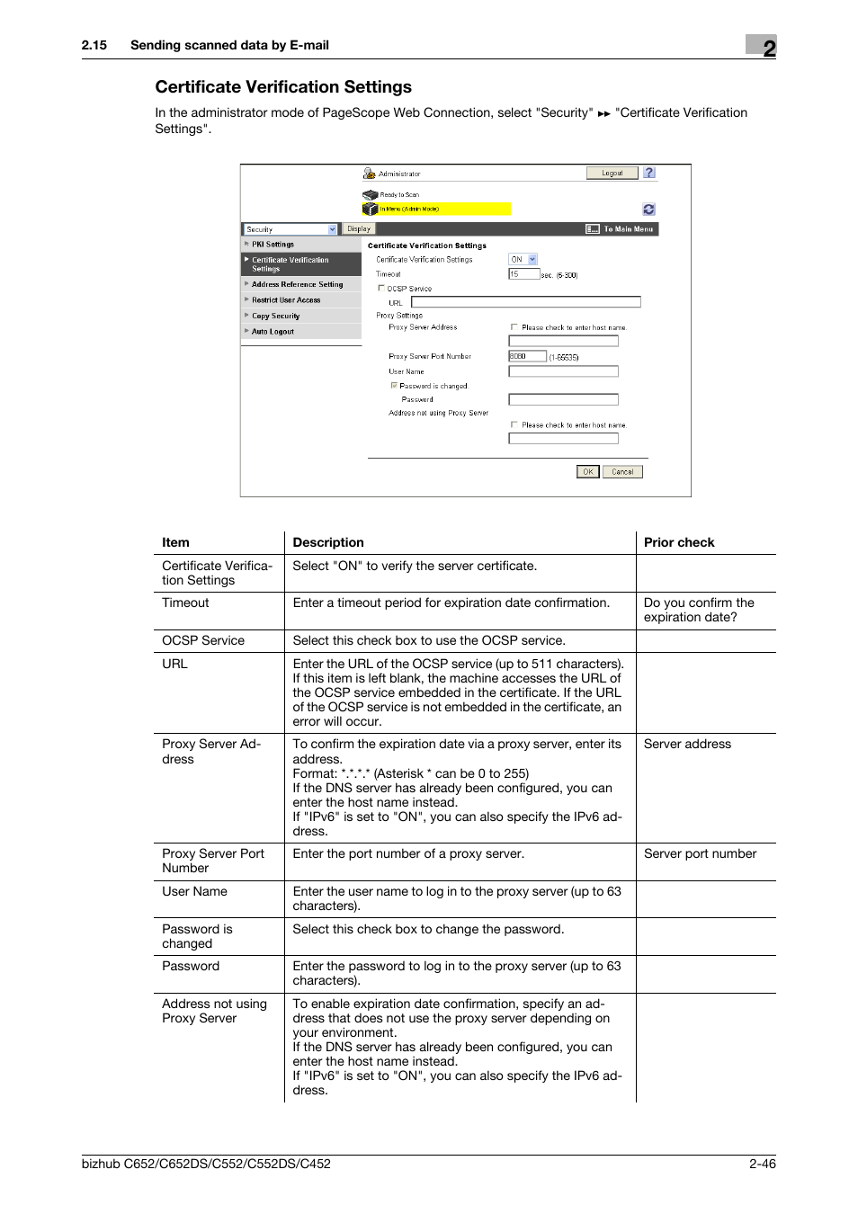 Certificate verification settings, Certificate verification settings -46 | Konica Minolta BIZHUB C652DS User Manual | Page 64 / 343