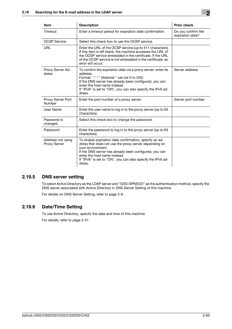 5 dns server setting, 6 date/time setting, Dns server setting -65 | Date/time setting -65, Dns server setting, Date/time setting | Konica Minolta BIZHUB C652DS User Manual | Page 83 / 343