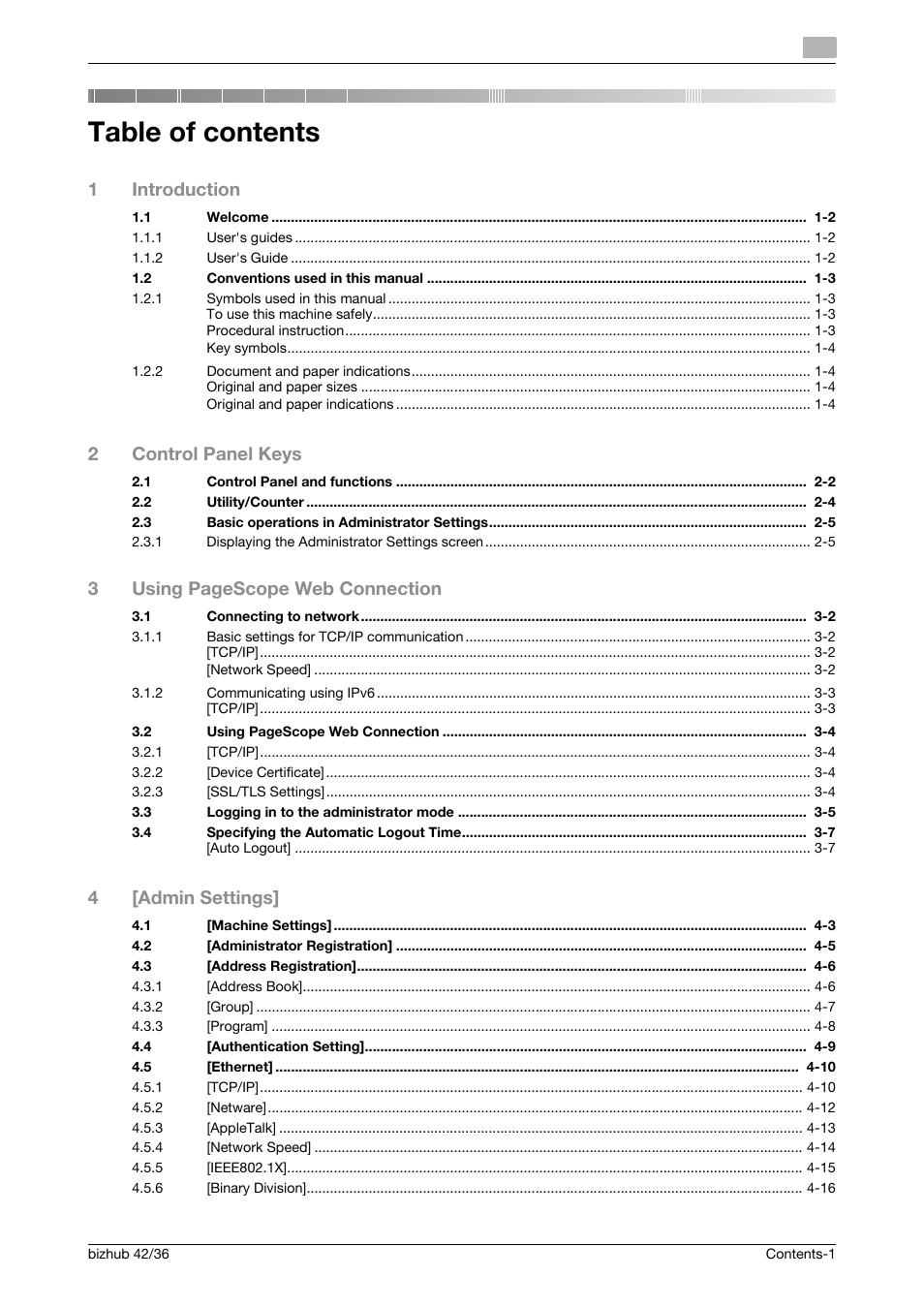 Konica Minolta bizhub 42 User Manual | Page 2 / 284