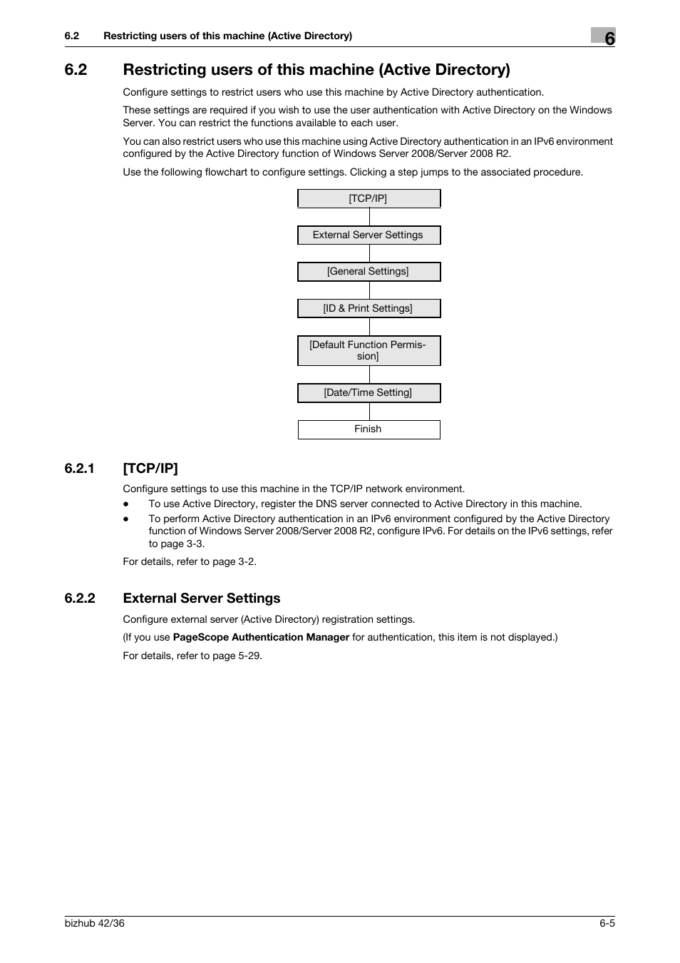 1 [tcp/ip, 2 external server settings, Tcp/ip] -5 | External server settings -5 | Konica Minolta bizhub 42 User Manual | Page 239 / 284