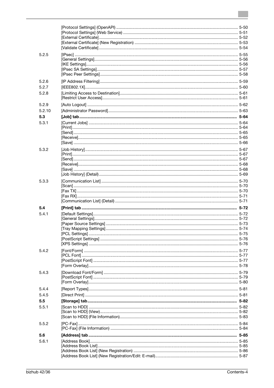 Konica Minolta bizhub 42 User Manual | Page 5 / 284