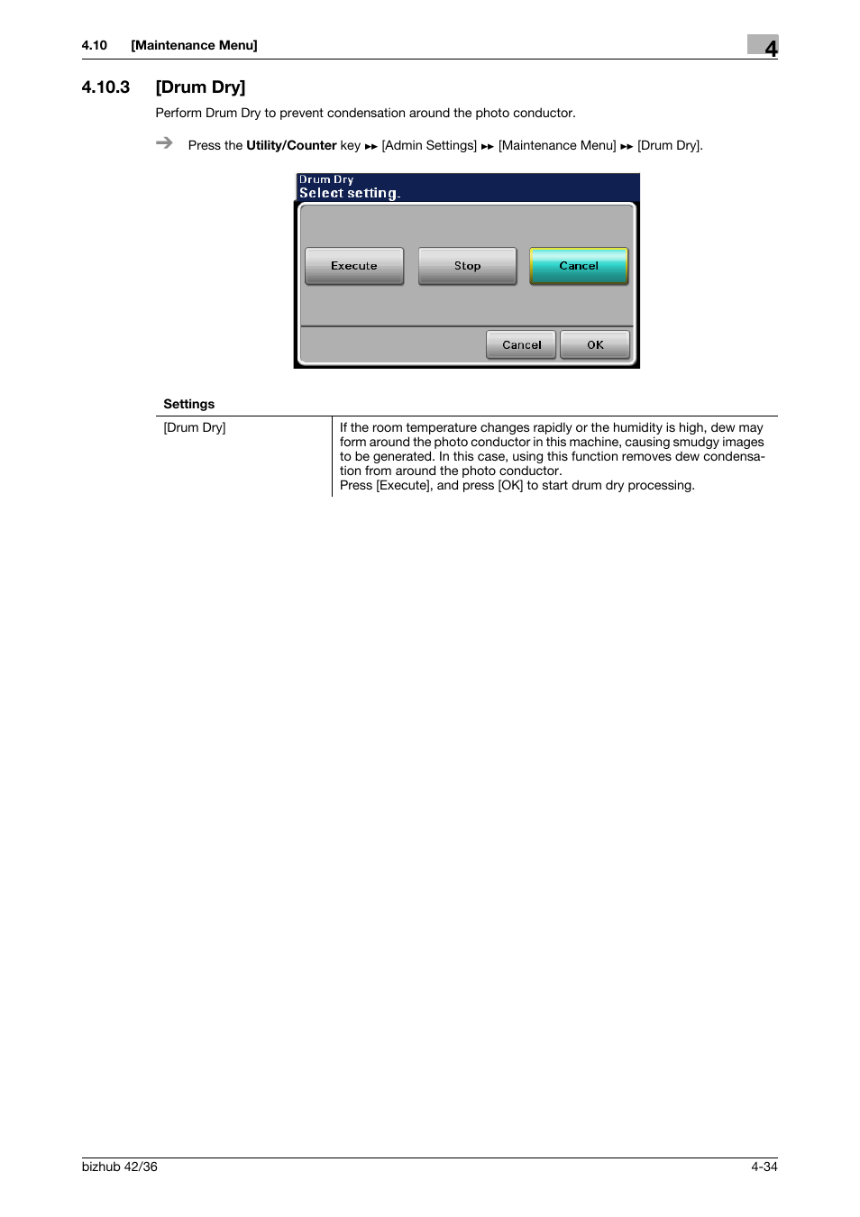 3 [drum dry, Drum dry] -34 | Konica Minolta bizhub 42 User Manual | Page 59 / 284