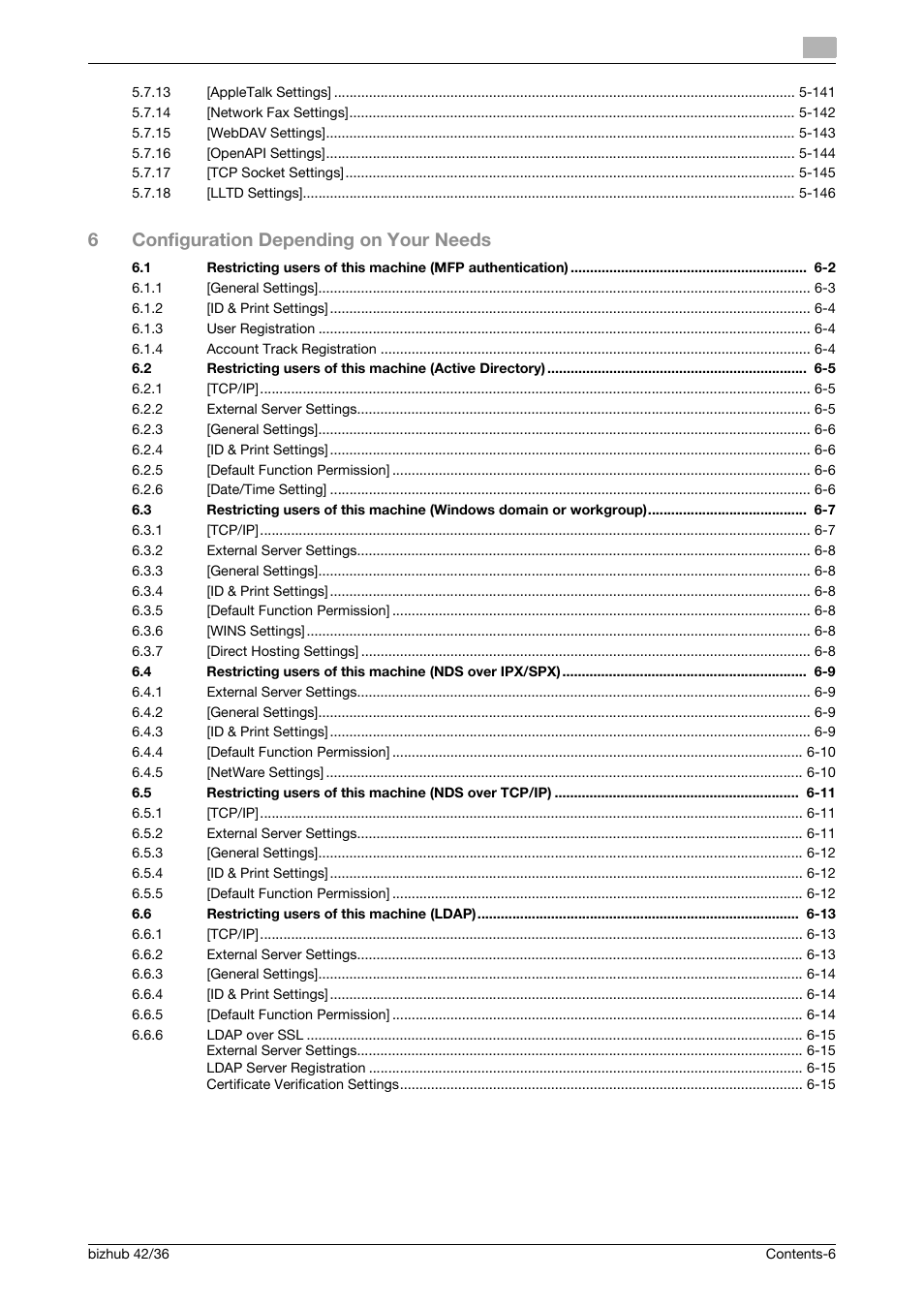 6configuration depending on your needs | Konica Minolta bizhub 42 User Manual | Page 7 / 284