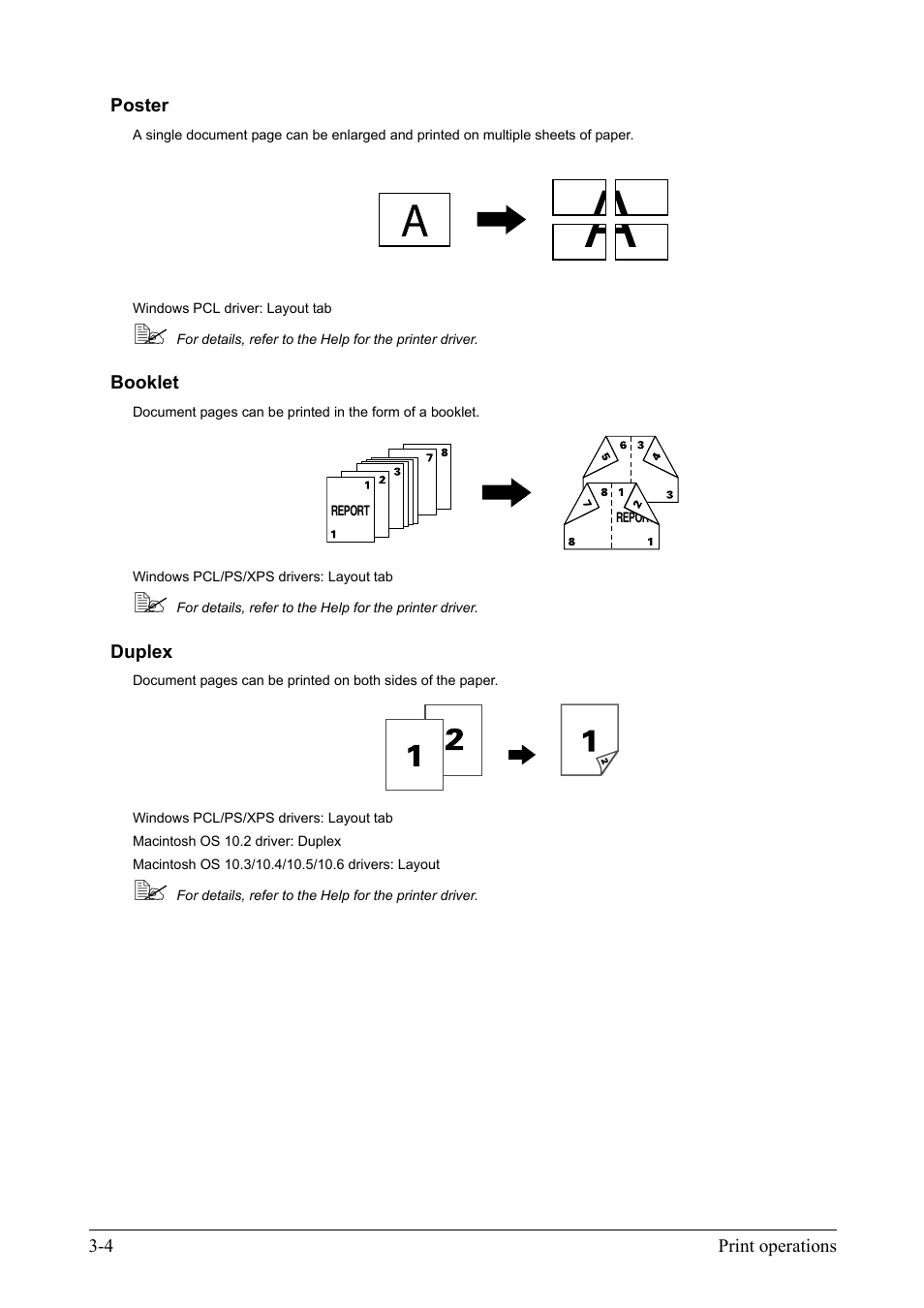 Poster, Booklet, Duplex | Poster -4 booklet -4 duplex -4 | Konica Minolta bizhub C35 User Manual | Page 20 / 42