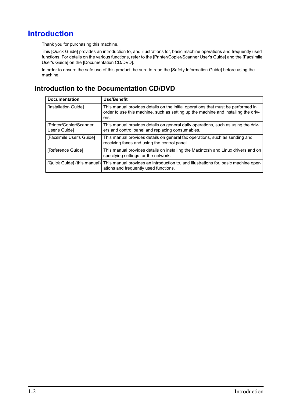 Introduction, Introduction to the documentation cd/dvd, Introduction -2 | Introduction to the documentation cd/dvd -2 | Konica Minolta bizhub C35 User Manual | Page 6 / 42