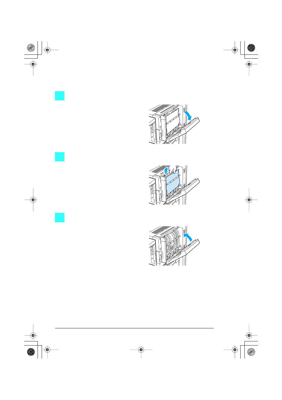 To clear a paper misfeed in the duplex unit | Konica Minolta CF2001 User Manual | Page 22 / 38