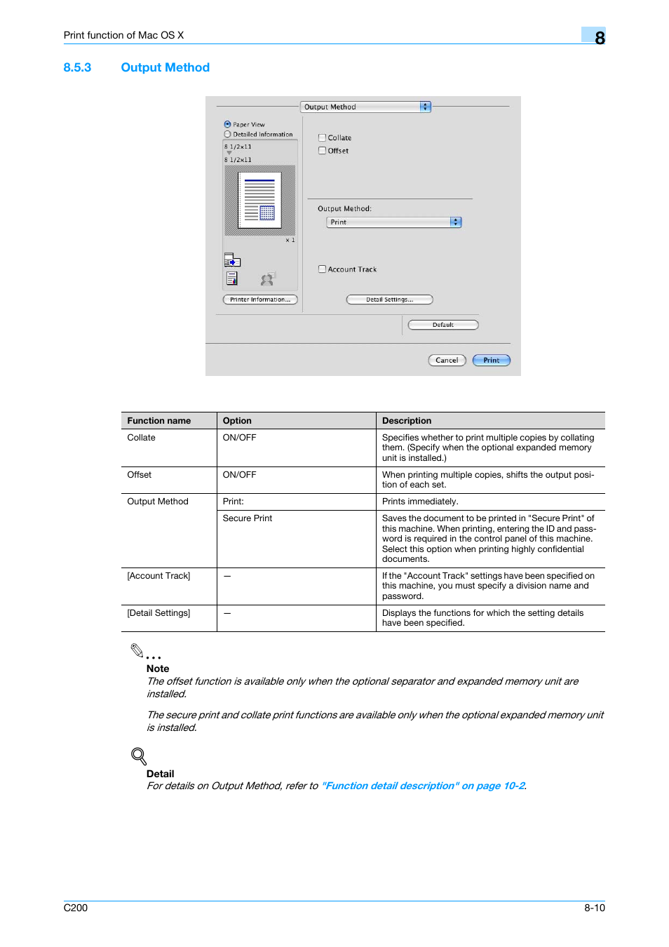 3 output method, Output method -10 | Konica Minolta bizhub C200 User Manual | Page 100 / 156