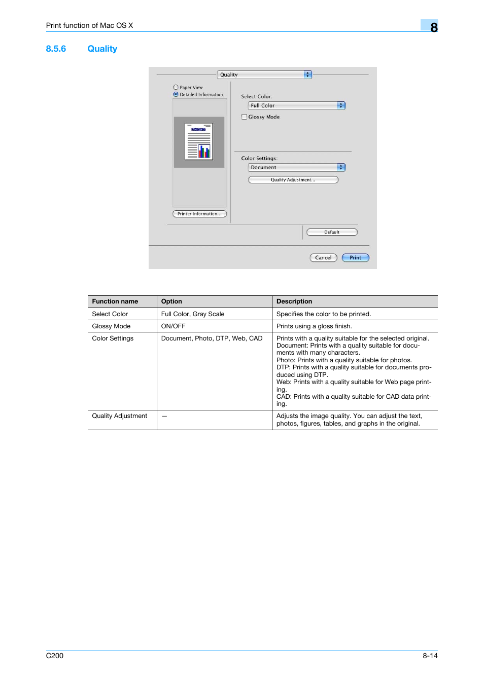 6 quality, Quality -14 | Konica Minolta bizhub C200 User Manual | Page 104 / 156