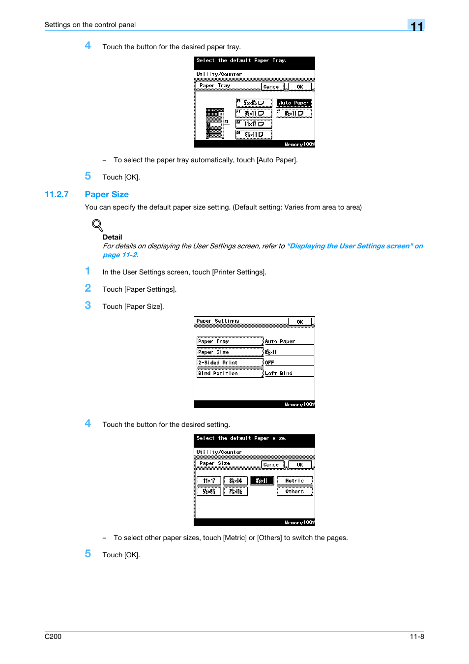 7 paper size, Paper size -8 | Konica Minolta bizhub C200 User Manual | Page 128 / 156