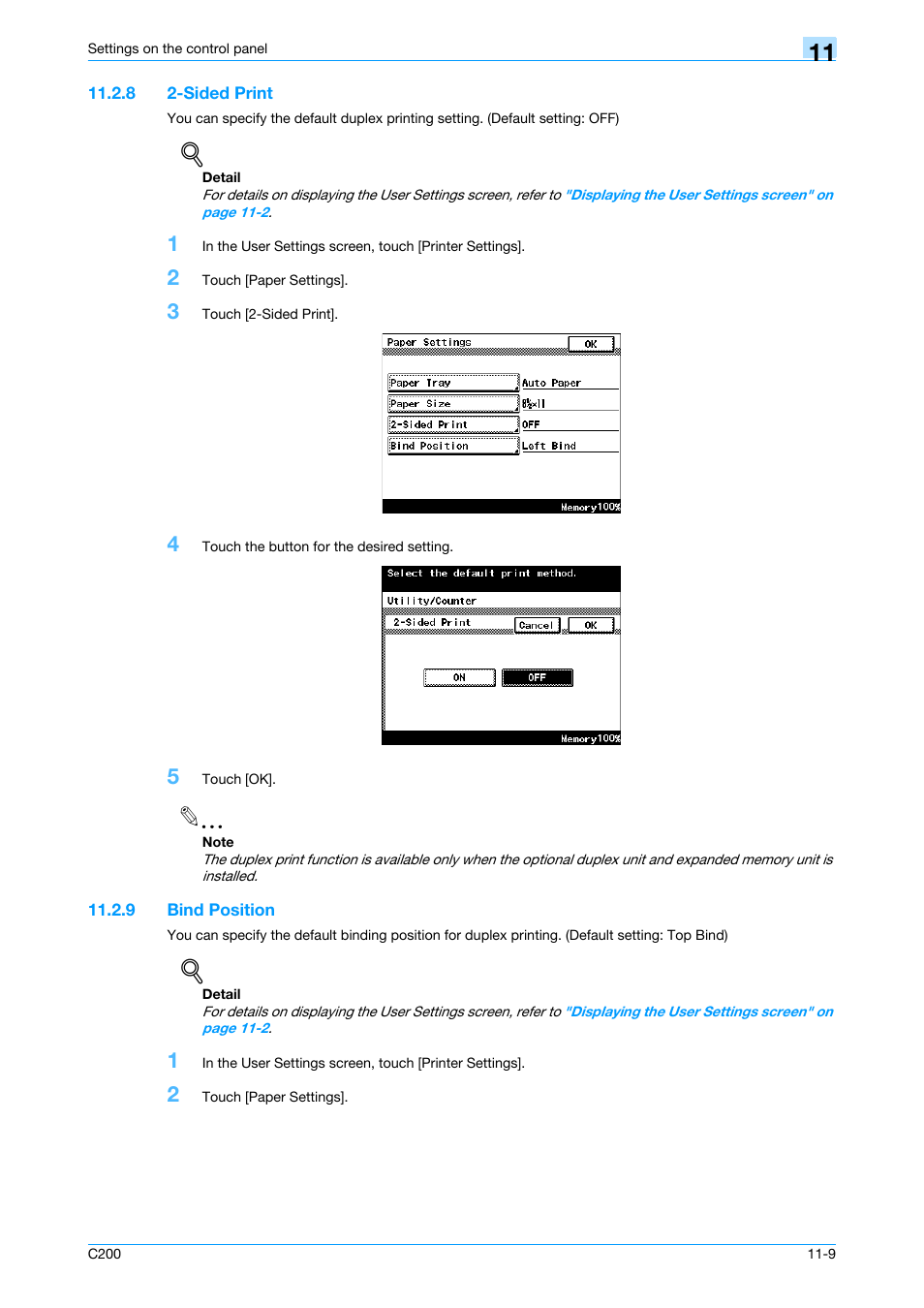 8 2-sided print, 9 bind position, Sided print -9 | Bind position -9 | Konica Minolta bizhub C200 User Manual | Page 129 / 156