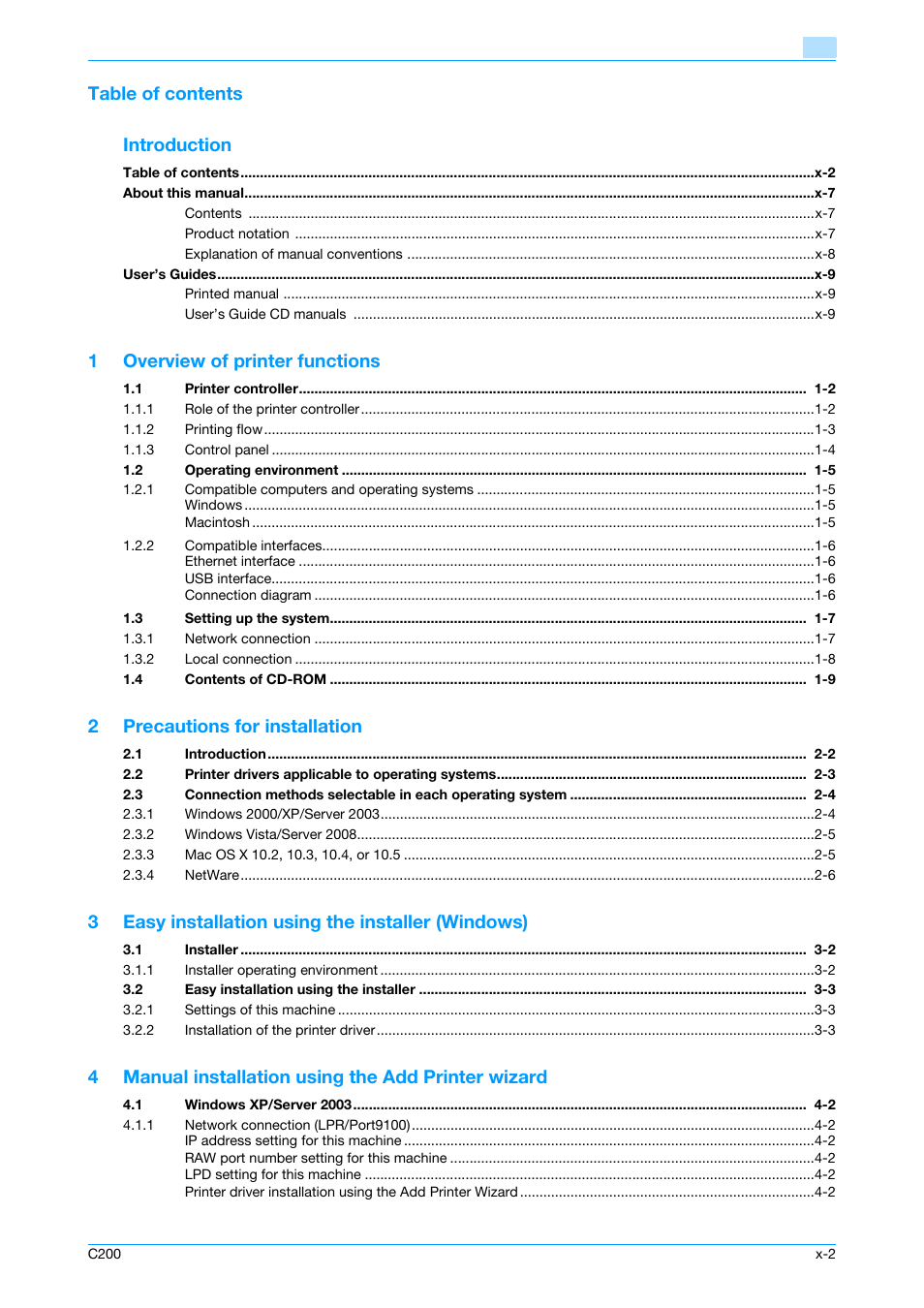 Konica Minolta bizhub C200 User Manual | Page 3 / 156