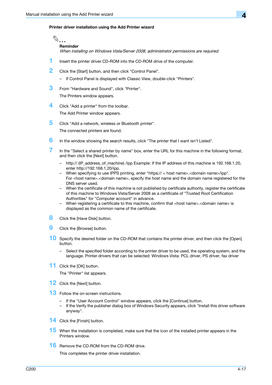 Konica Minolta bizhub C200 User Manual | Page 49 / 156