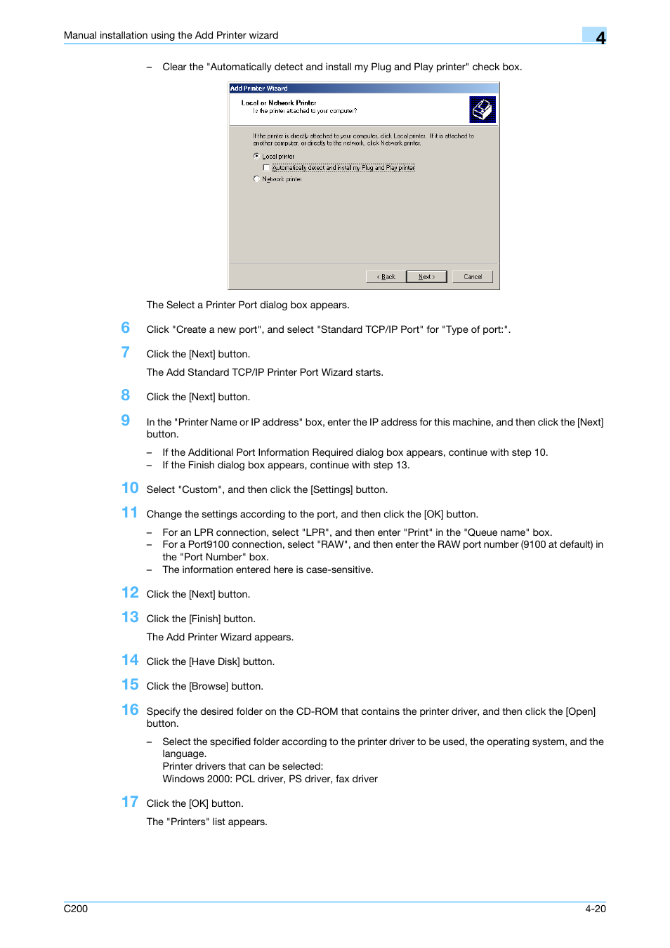 Konica Minolta bizhub C200 User Manual | Page 52 / 156