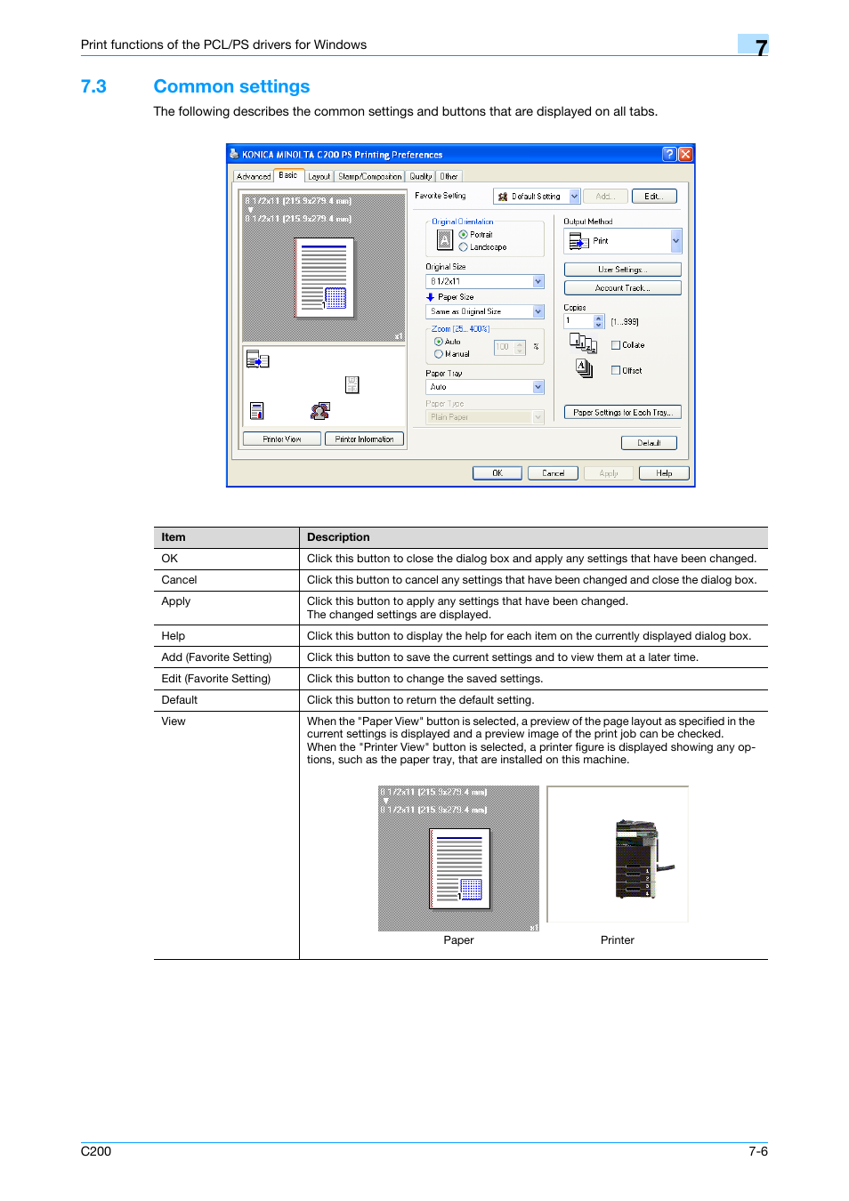 3 common settings, Common settings -6 | Konica Minolta bizhub C200 User Manual | Page 82 / 156