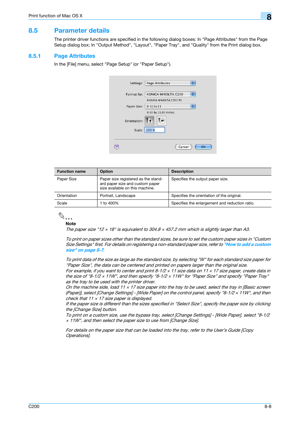 5 parameter details, Parameter details -8, Parameter details" on | Konica Minolta bizhub C200 User Manual | Page 98 / 156