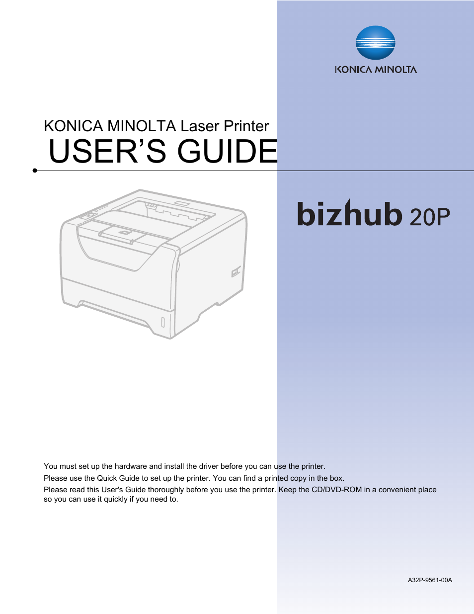 Konica Minolta bizhub 20P User Manual | 161 pages