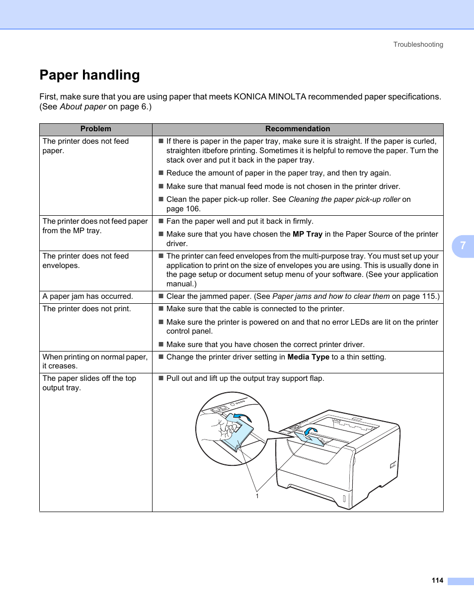 Paper handling | Konica Minolta bizhub 20P User Manual | Page 124 / 161