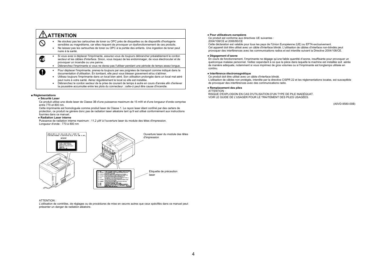 Attention | Konica Minolta bizhub C35P User Manual | Page 5 / 46