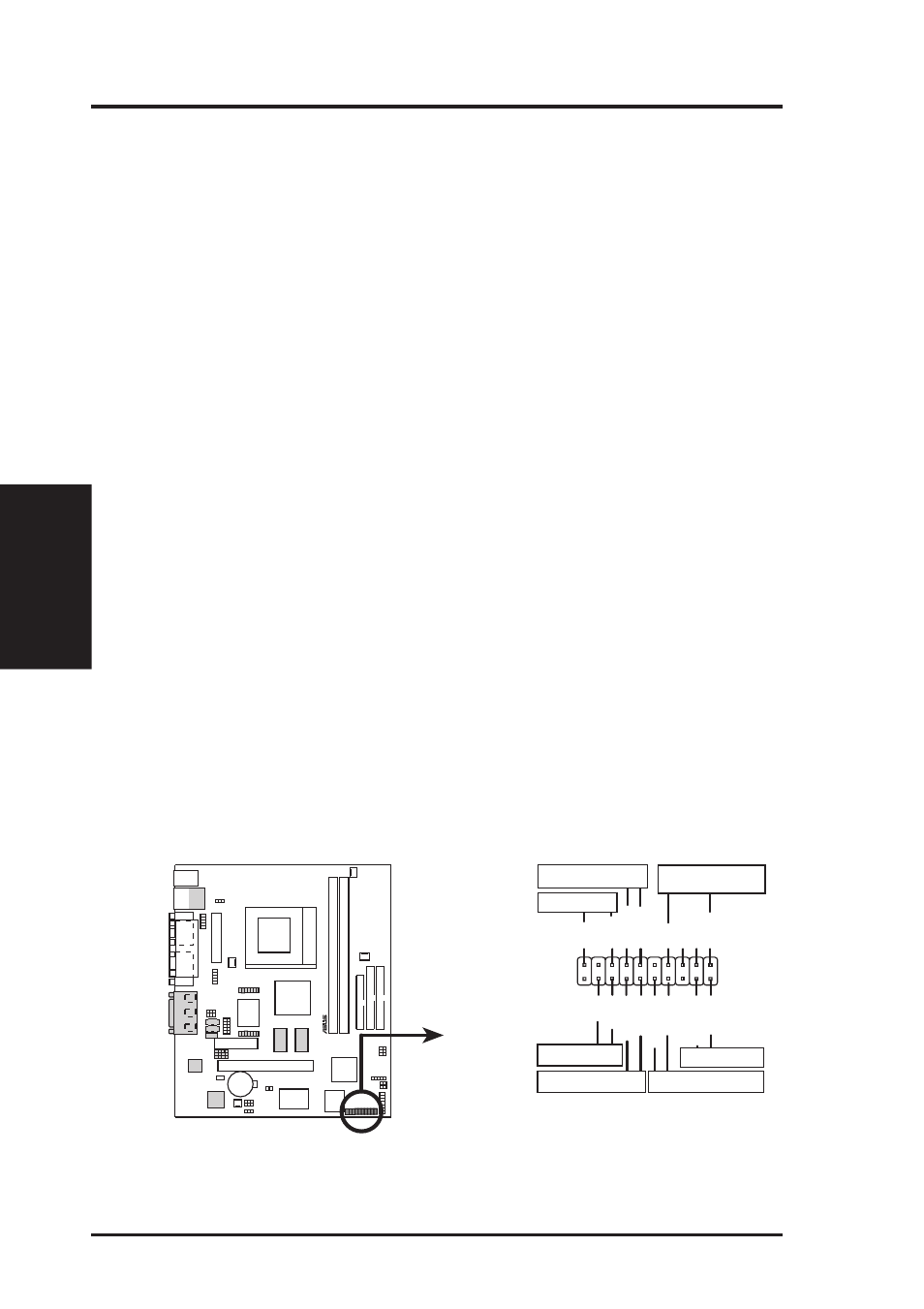 Hardware setup, Cuw(e)-fx system panel connectors | Asus INTEL CUW(E)-FX User Manual | Page 40 / 128