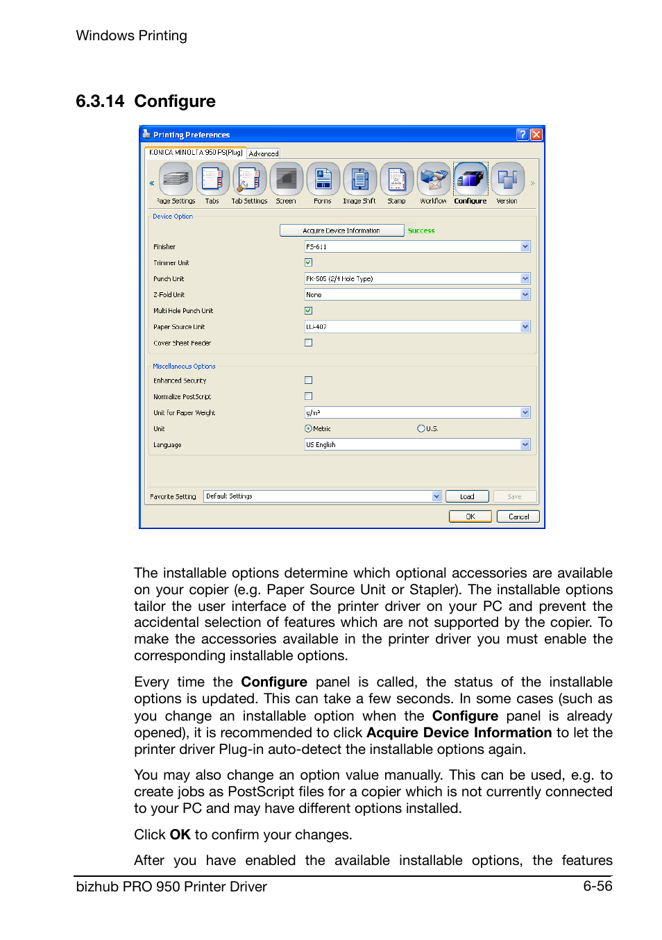 14 configure | Konica Minolta bizhub PRO 950 User Manual | Page 120 / 160