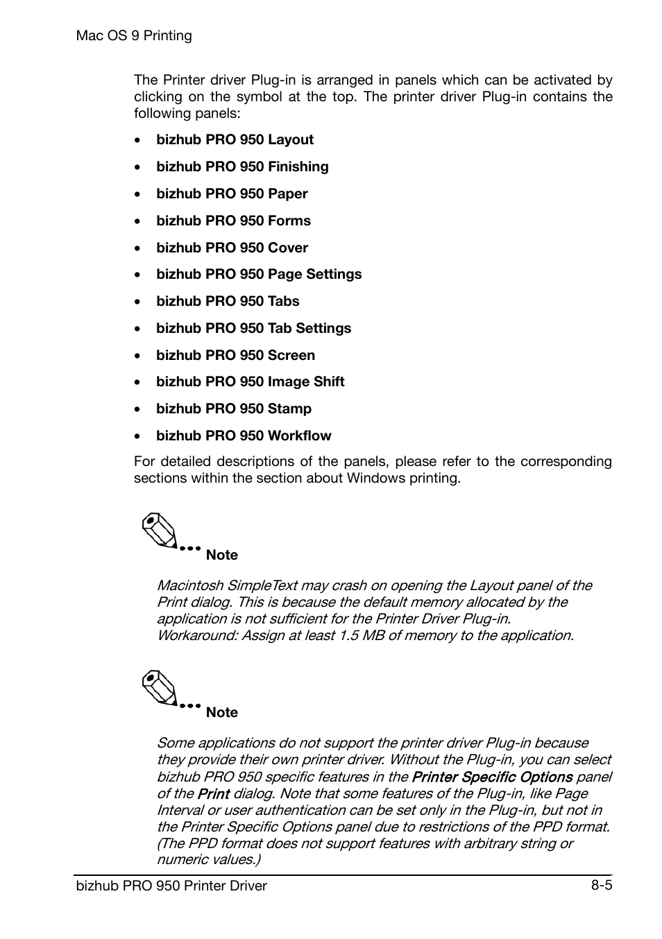 Konica Minolta bizhub PRO 950 User Manual | Page 135 / 160