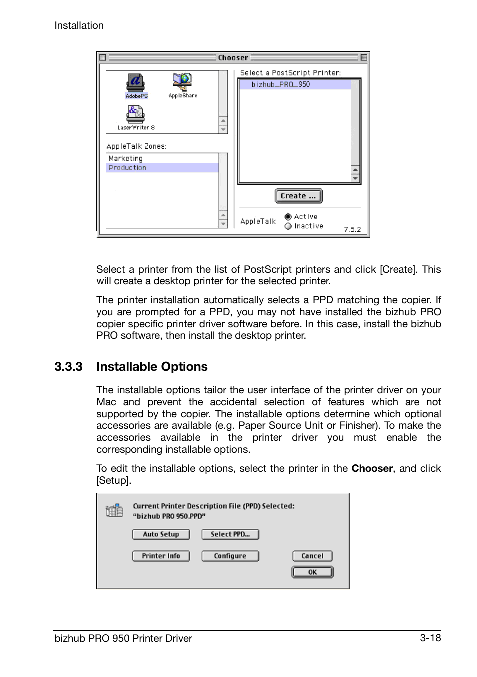 3 installable options | Konica Minolta bizhub PRO 950 User Manual | Page 38 / 160