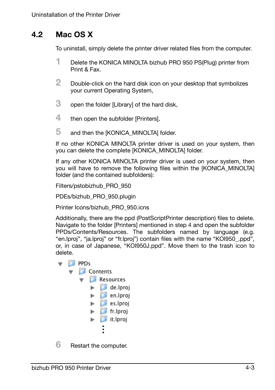 2 mac os x | Konica Minolta bizhub PRO 950 User Manual | Page 42 / 160