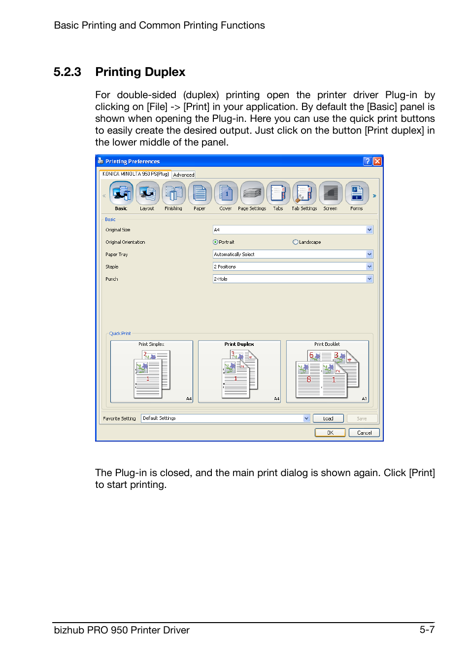 3 printing duplex | Konica Minolta bizhub PRO 950 User Manual | Page 50 / 160