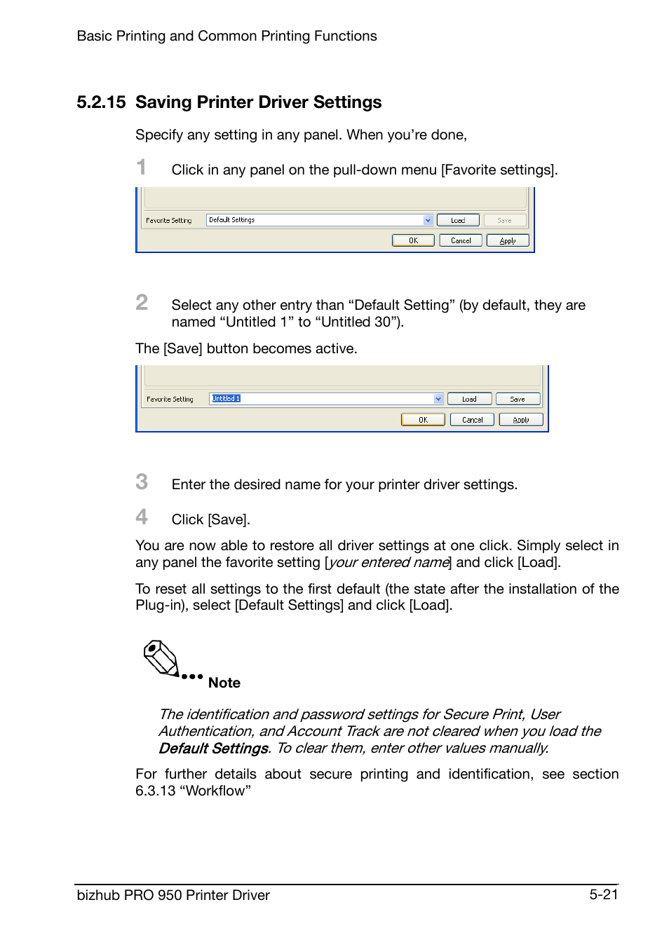 15 saving printer driver settings | Konica Minolta bizhub PRO 950 User Manual | Page 64 / 160