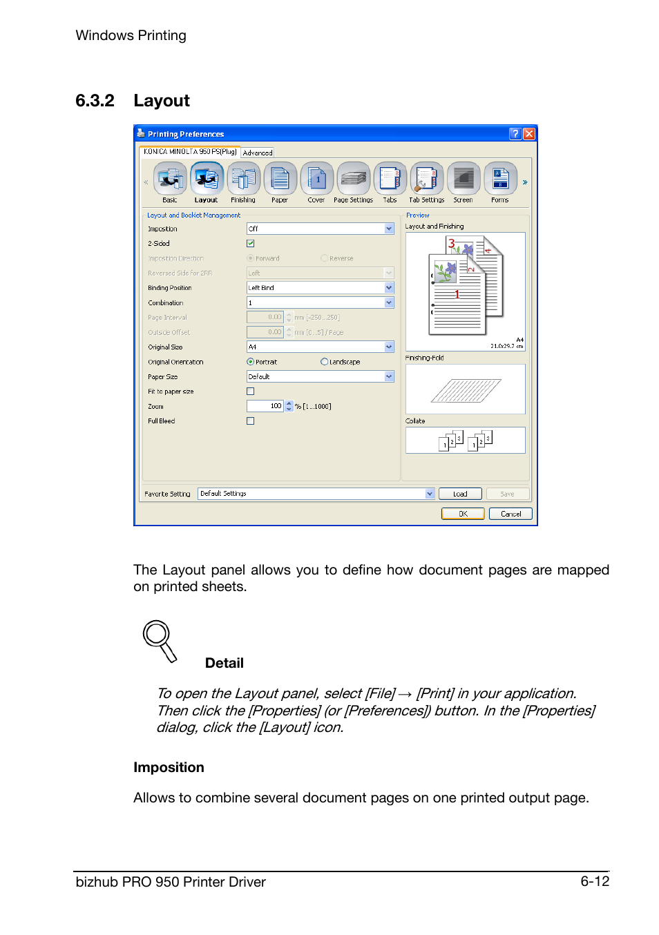 2 layout, Imposition | Konica Minolta bizhub PRO 950 User Manual | Page 76 / 160